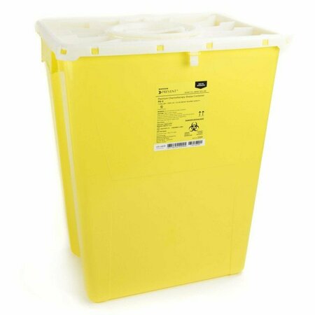 MCKESSON PREVENT Chemotherapy Sharps Container, 12 Gallon, 20-4/5 x 17-3/10 x 13 Inch, 8PK 2259